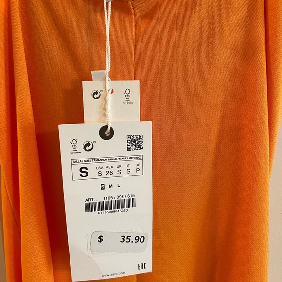 Midi Orange Dress - Picture 3 of 6